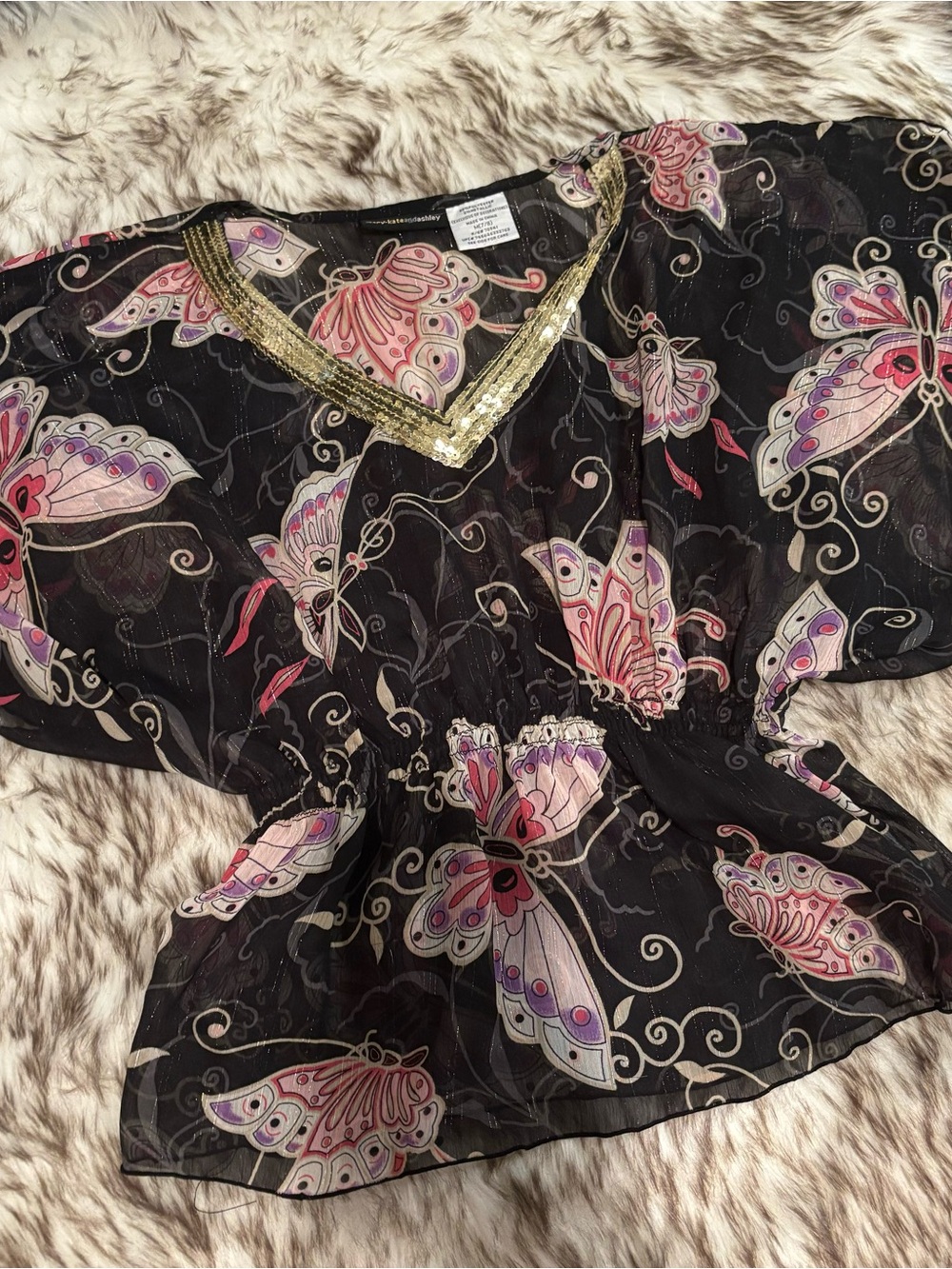 Vintage Mary-Kate and Ashley Butterfly Blouse